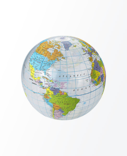 GLOBE TRANSPARENT BEACH BALL