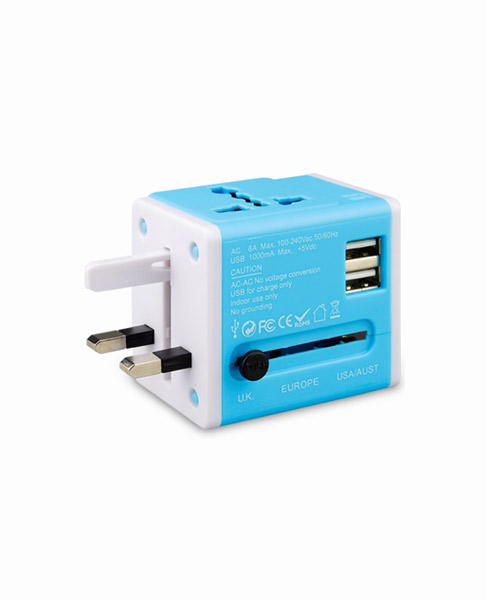 universal travel adapter 2 USB