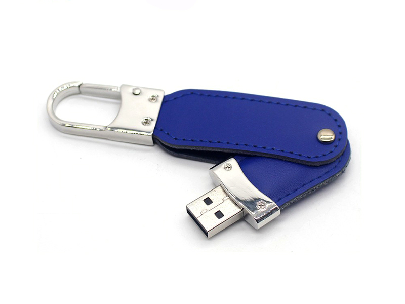 Leather swivel USB flash drive