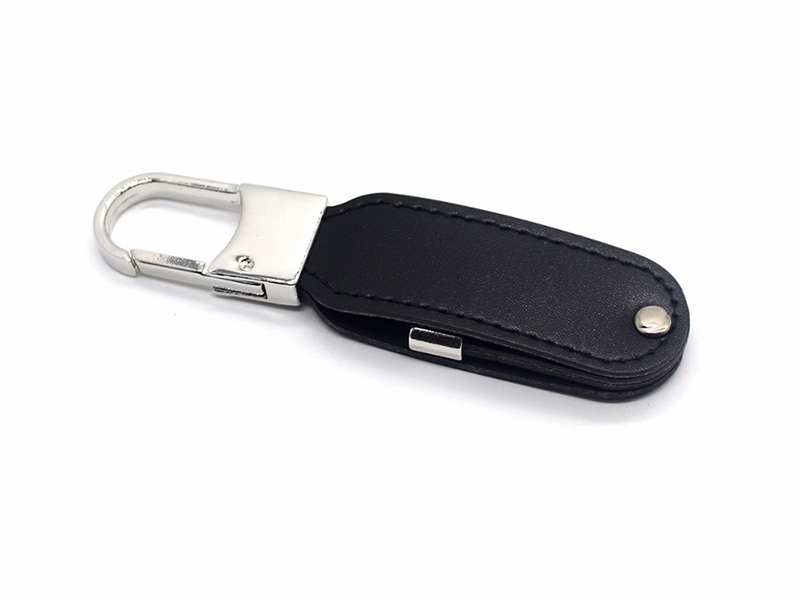 Leather swivel USB flash drive