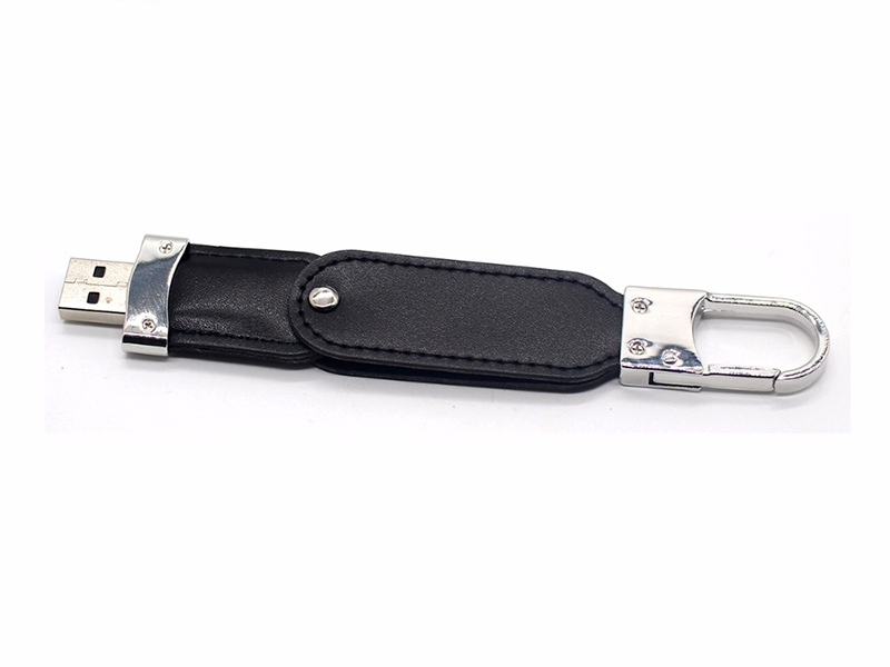 Leather swivel USB flash drive