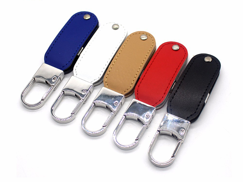 Leather swivel USB flash drive