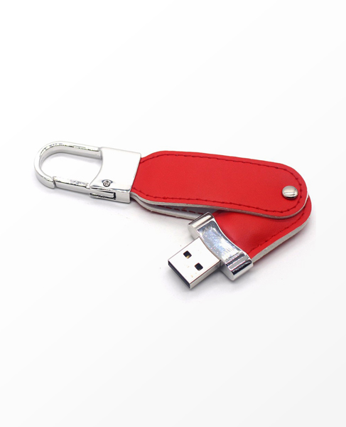 Leather swivel USB flash drive