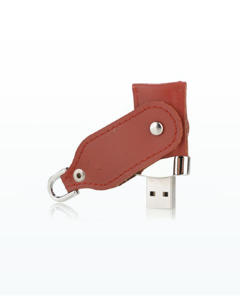 Leather swivel USB flash drive