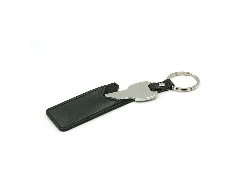 key usb with leather pouch