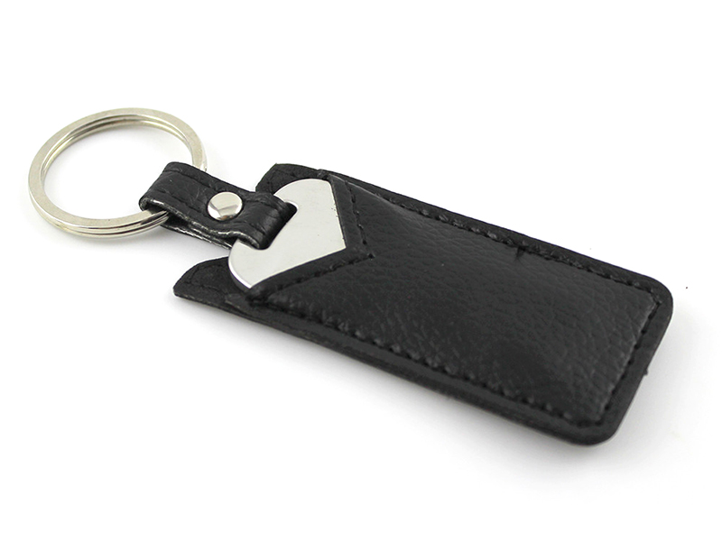 key usb with leather pouch