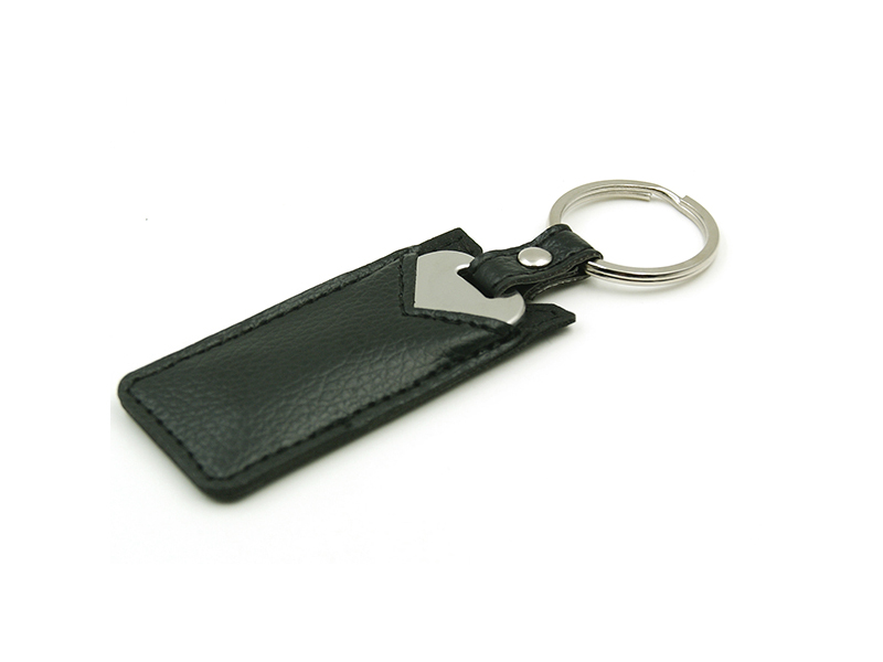 key usb with leather pouch