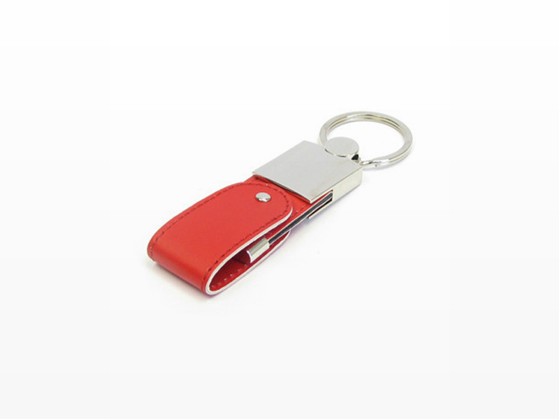 Leather swivel USB flash drive