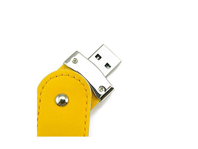 Leather swivel USB flash drive