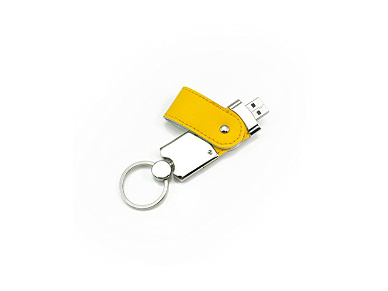 Leather swivel USB flash drive